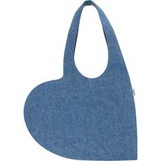 Fabric Tote Bags Coperni Blue Denim Mini Heart Tote