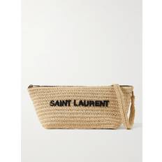 Saint Laurent Messengertaschen Saint Laurent Messenger Bag aus Raffiabast Nude Einheitsgröße