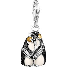 Thomas Sabo Penguins Charm Pendant - Silver/Multicolour
