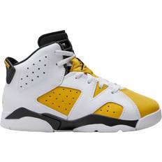 Air jordan retro 6 little kids Nike Air Jordan 6 Retro PS - White/Black/Yellow Ochre