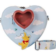 Children Crossbody Bags Loungefly Winnie the Pooh Balloons Heart Crossbody Purse blue