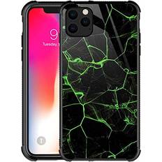 CARLOCA iPhone Xs Max Case,iPhone Xs Max Cases for Girls Women Boys,Green Cracked Texture Pattern Design Shockproof Anti-Scratch Case for Apple iPhone Xs MAX