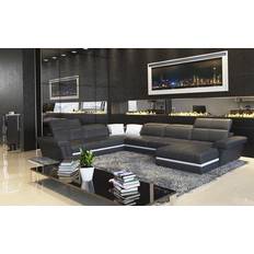 Ledersofas JVMoebel Couch Modern Couchen Sofa