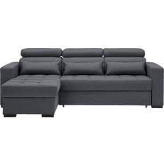 Kunststoff Sofas Carryhome Monson Dark Gray Sofa 240cm 3-Sitzer