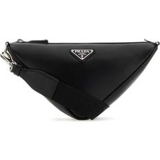 Prada Handbags Prada Black Leather Triangle Crossbody Bag Black