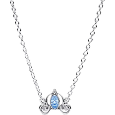 Pandora Disney Cinderella's Carriage Collier Necklace - Silver/Blue/Transparent