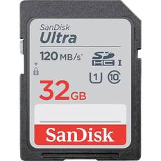 32 GB - USB 3.2 (Gen 2) Minnekort & minnepenner SanDisk Ultra SDHC Class 10 UHS-I U1 120MB/s 32GB
