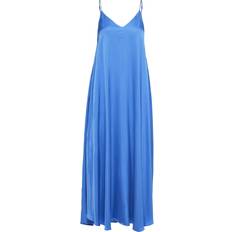 Selected Satin Maxi Dress - Nebulas Blue