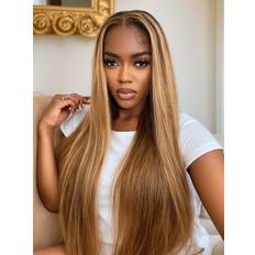 Extensions & Wigs UNice Straight Honey Blonde Highlight Lace Wig 16 Inch