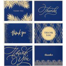Hallmark Thank You Cards Assortment, Gold and Navy 120 Thank You Notes with Envelopes for Wedding, Bridal Shower, Baby Shower, Business, Graduation