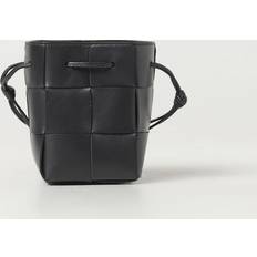Räder Handtaschen Bottega Veneta Black-gold Cassette Mini Leather Bucket bag