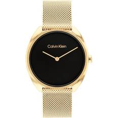Calvin Klein Women Wrist Watches Calvin Klein Gold-Tone Mesh Bracelet 34mm Gold