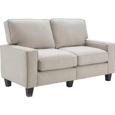 Serta Palisades Upholstered Light Gray Sofa 61" 2 Seater