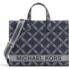 Michael kors tasche blau Michael Kors Gigi Large Empire Logo Jacquard Tote Bag - Navy Multi