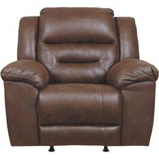 Ashley Stoneland Faux Leather Recliner Dark Brown Armchair 42"