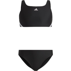 Elastan Bikinis adidas Girl's 3-Striped Sportwear Bikinis - Black/White