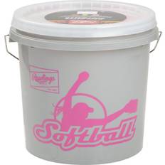 Rawlings Baseballs Rawlings 10'' Practice Fastpitch Softball Bucket 18 Pack, Pink