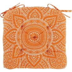 Textiles Bed Bath & Beyond COZY TRENDS COLLECTION 19-inch Rounded Thick Rocking Chair Cushions Orange