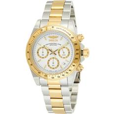 Invicta Uhren Invicta nvicta Speedway 39.5mm and Gold Tone Chronograph Watch, Two Tone/White Model: 9212