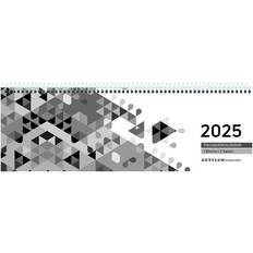 Woche Kalender Zettler Tischquerkalender schwarz 2025 29,6x9,9