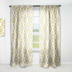 Design Art 'White and Gold Pattern' Modern