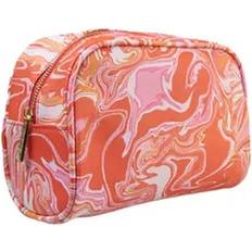 Cosmetic Bags The Vintage Cosmetic Company Marble Bag, Orange