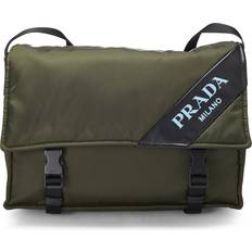 Prada Messenger Bags Prada Prada Olive Green Tessuto Nylon Buckle Messenger Large