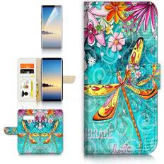 Wallet Cases for Samsung Galaxy S10e Flip Wallet Case Cover & Screen Protector Bundle A21095 Dragonfly