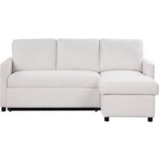 Sofas Serta Clancy Convertible Sectional Cream Sofa 77.2" 3 Seater