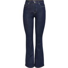 Viskose Jeans Only Flared Fit High Waist Jeans - Blue/Dark Blue Denim