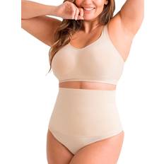 Shapermint Essentials All Day Every Day High Waisted Shaper Thong - Beige