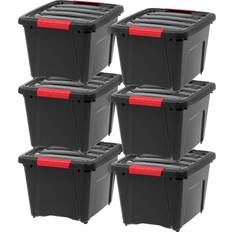 Storage Boxes Iris USA 19qt 6Pack Bin Storage Box