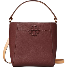 Tory Burch Small Mcgraw Textured Bucket Bag - Muscadine