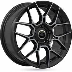 18" - 5/120 Bilfelger Infiny Traxx Bright Black Machined Face 8/18 5/120 ET35 B72.6