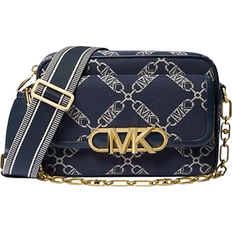 Taschen Michael Kors Parker Medium Empire Logo Jacquard Crossbody Bag - Blue