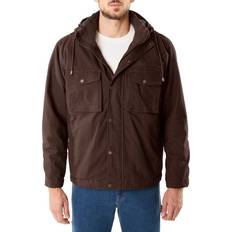 Work Clothes Smith's Workwear Men's Sherpa-Lined Duck Jacket BROWN