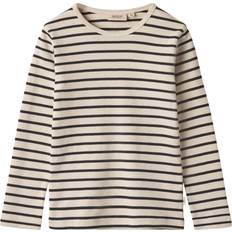 Wheat Long-Sleeved T-shirt Stig - Navy Stripe