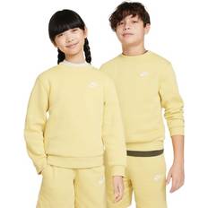 Children's Clothing Nike Kids' Sportswear Club Fleece Crewneck Sweatshirt Saturn Gold/White