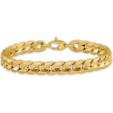 Gem & Harmony Textured Curb Link Bracelet - Gold