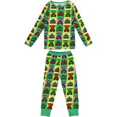 Småfolk Kid's Patterned Pajamas With Excavators - Green