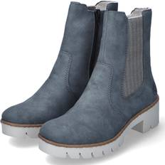 Blau Chelsea Boots Rieker Stiefeletten blau