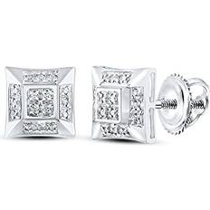 Diamond Deal Square Earrings - White Gold/Diamonds