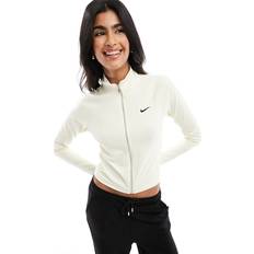 Nike Weiß Jacken Nike Damen Jacket W Nsw Rib Jacket Gls, Coconut Milk/Black, FZ4636-133