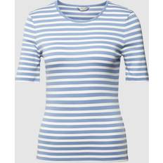 Gant Damen T-Shirts Gant T-Shirt mit Streifenmuster in Rauchblau, Größe