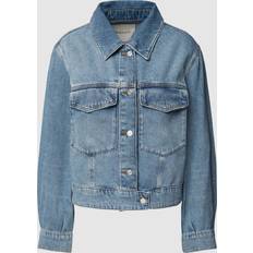 Gant Damen Oberbekleidung Gant Cropped Jeansjacke mit Brusttaschen in Blau, Größe