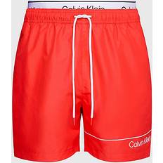 S Badehosen Calvin Klein Double Waistband Swim Shorts Red