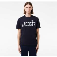 Lacoste Oberteile Lacoste T-Shirt mit Label-Print in Dunkelblau, Größe