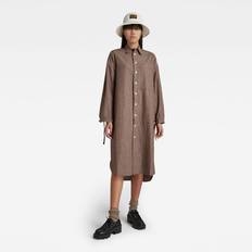 G-Star Hemdkleider G-Star RAW Damen Long Shirt Kleid, Braun chocolat D22160-D187-285