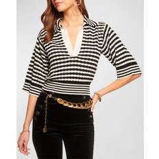 XXL Blouses Ramy Brook Azaria Striped Knit Blouse