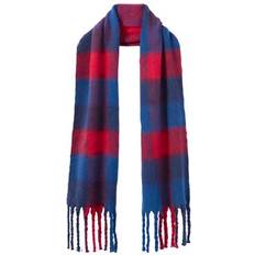 Red Scarfs Roaman's Fringed Plaid Scarf by in Red